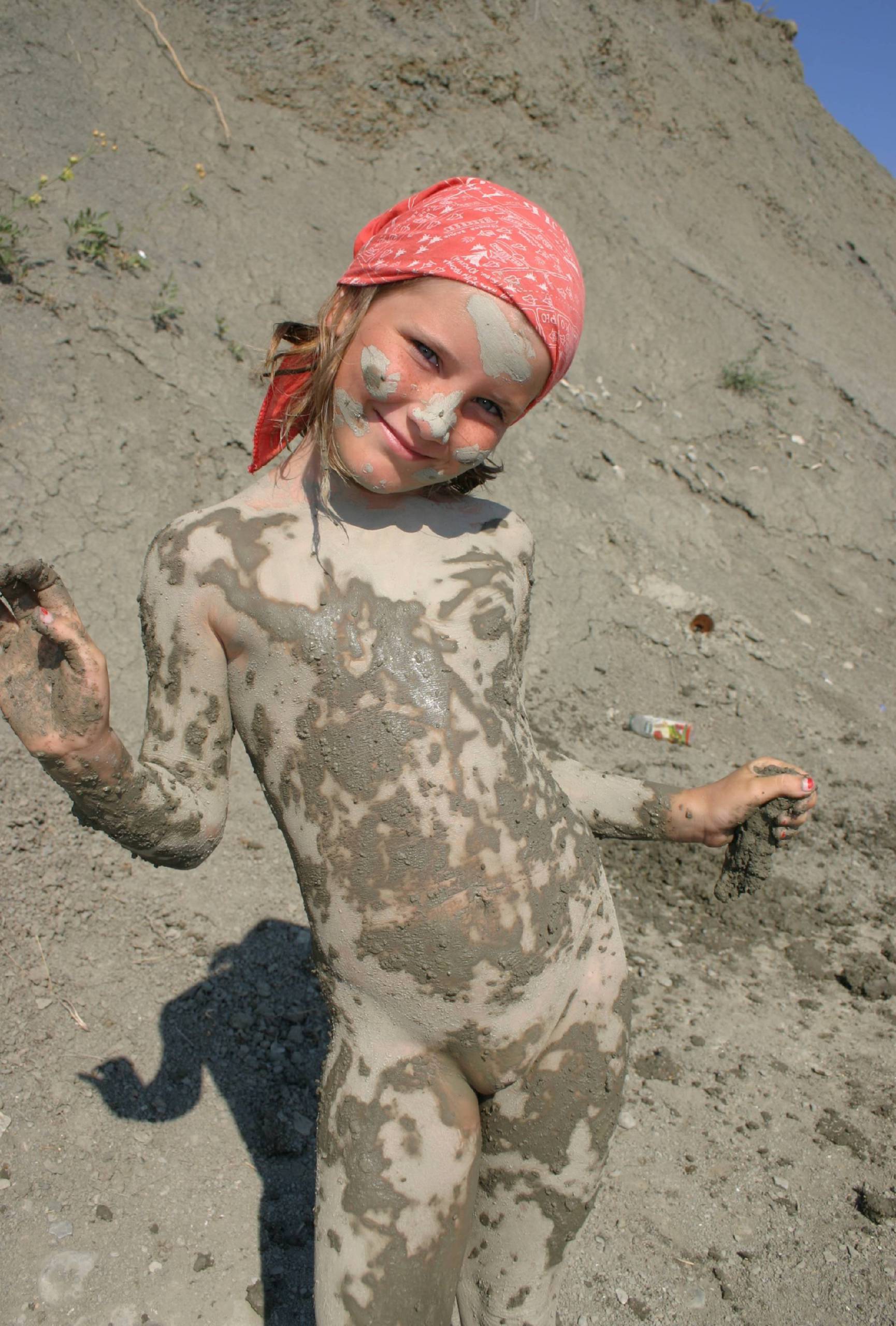Pure Nudism Images Mud Sculpture on Shores - 2
