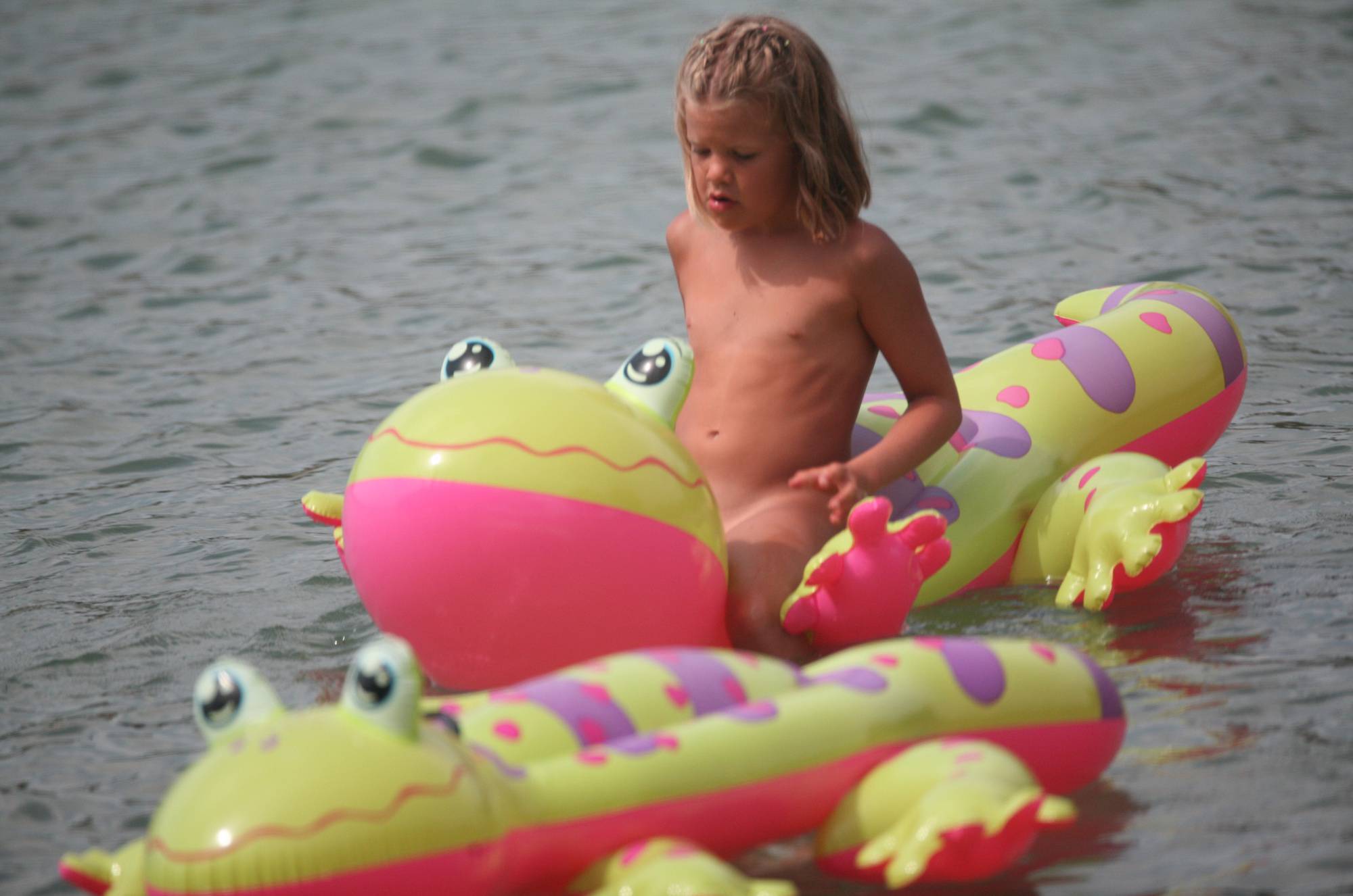 Pure Nudism Pics Nudist Kids On Floatables - 1