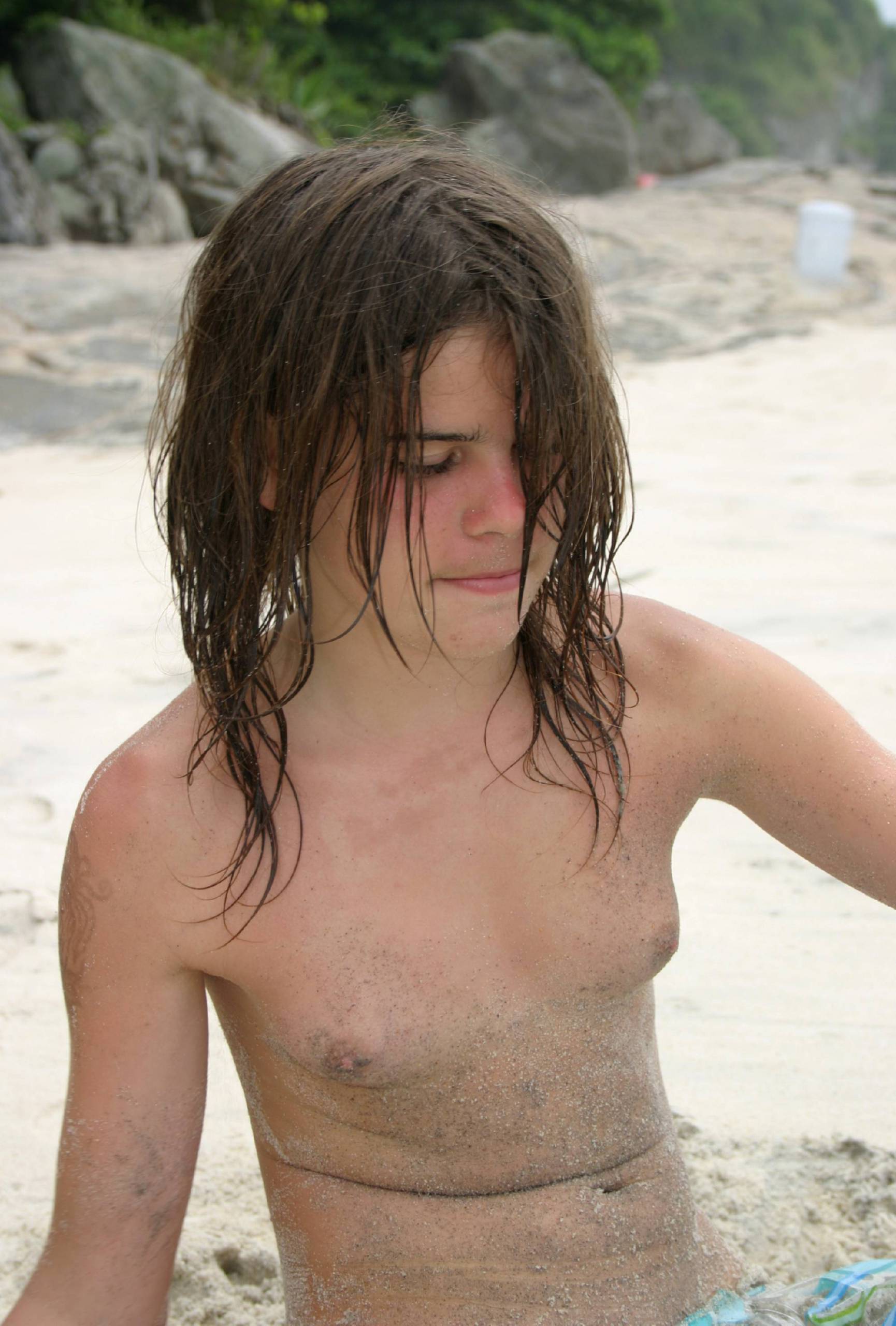 Pure Nudism Pics Brazilian Playing With Sand - 2